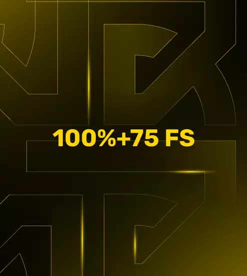 Приветственный бонус - 100% + 75 FS