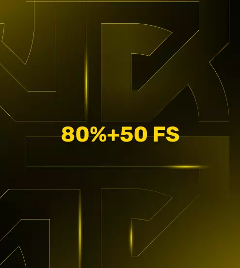 Бонус за 2й депозит - 80% + 50 FS