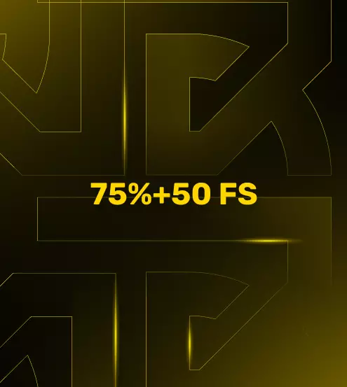 Бонус за 3й депозит - 75% + 50 FS